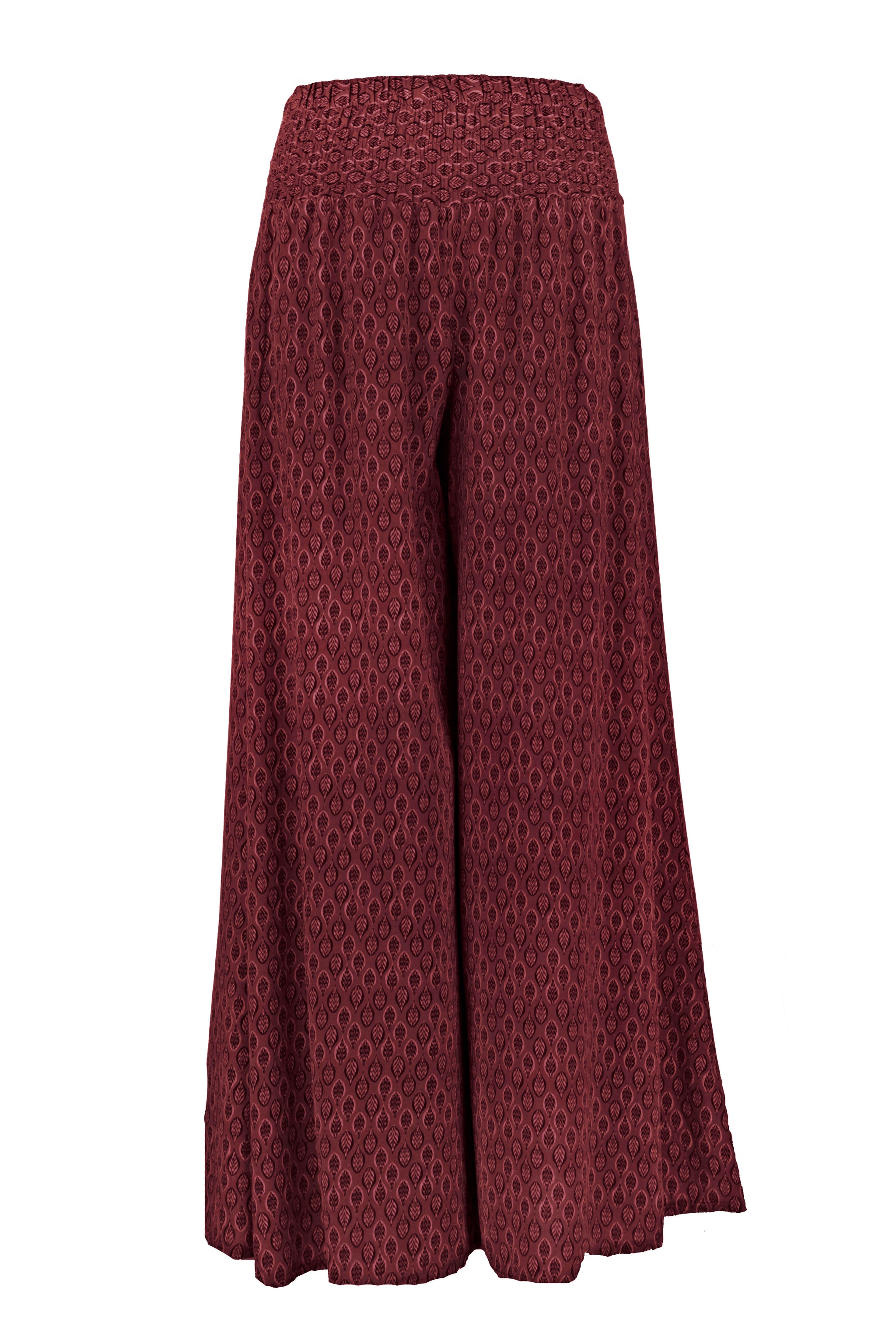 Ladies Women Italian Lagenlook Printed Wide Leg Viscose Trouser Pants Texture Online