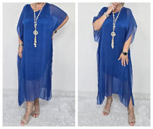 Load image into Gallery viewer, Batwing Silk Kaftan Midi
