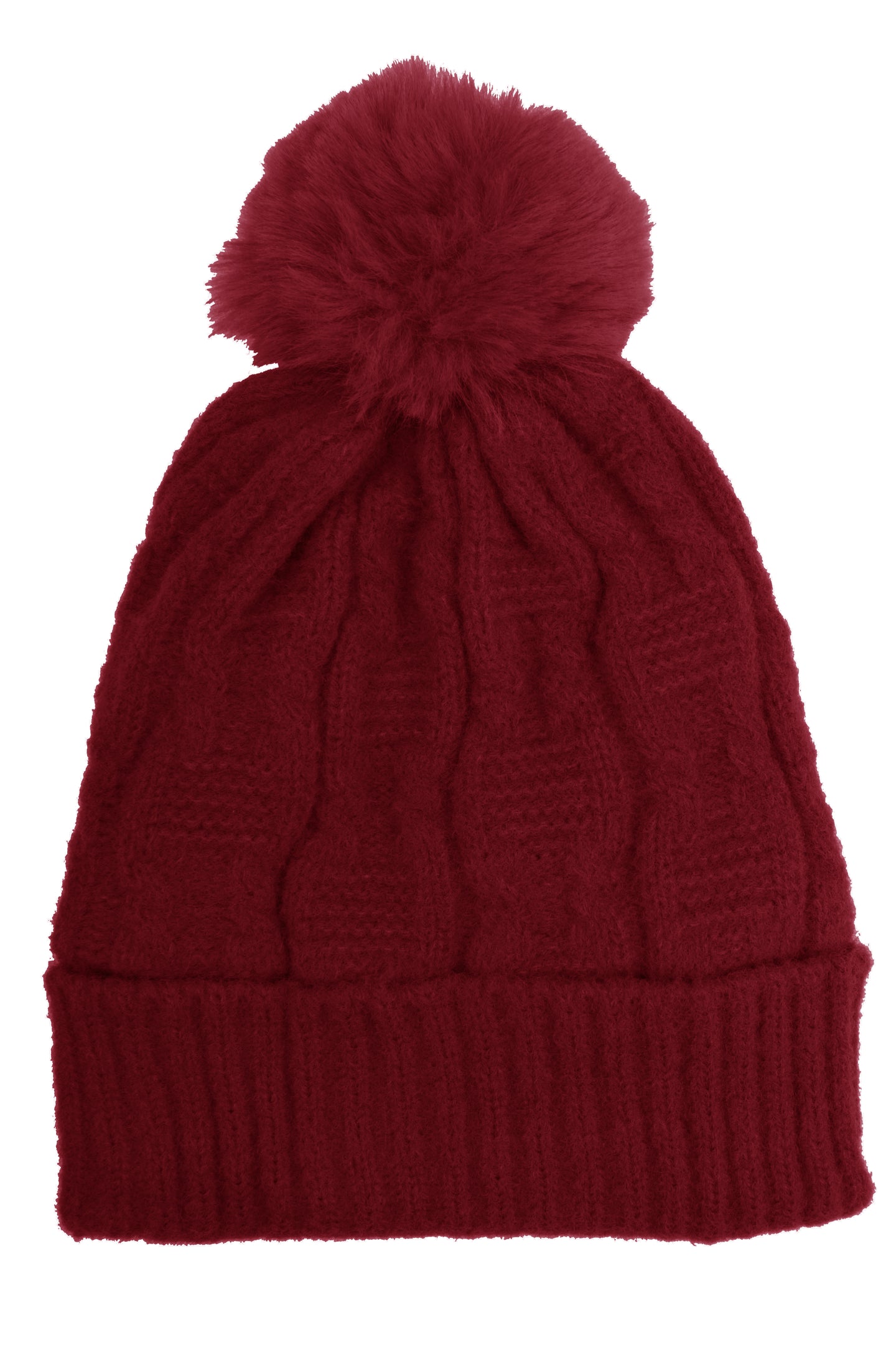 Fleece Lined Cable Knit Hat