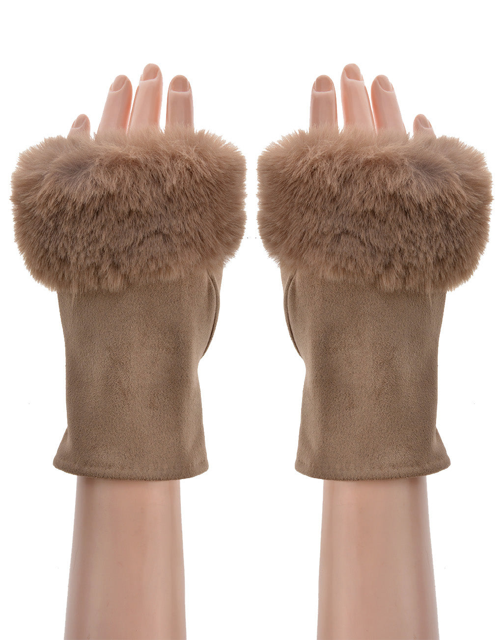 Faux Fur Fingerless Gloves